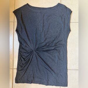 Ann Taylor Loft Top Women’s Medium Gray Sleeveless Pima Cotton Modal